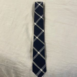 Teen boy navy and white cotton tie, Boon brand